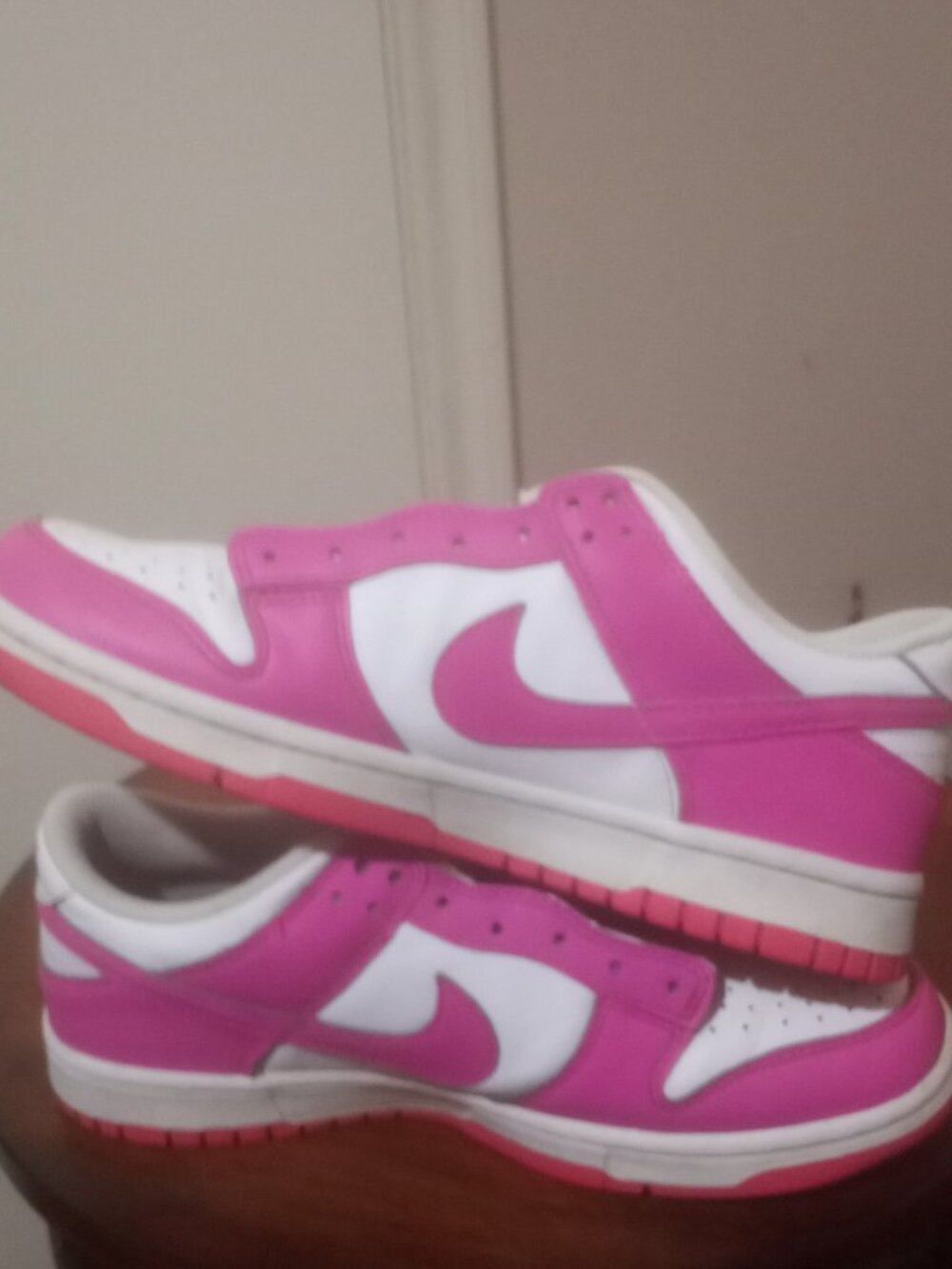 Nike Girls Dunk Low FB9109-102 Pink White Casual Shoes Sneakers Size 7Y - Picture 13 of 13